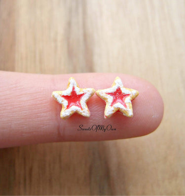 Star Jam Biscuits Stud Earrings - SweetsOfMyOwn